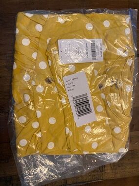 Carter's Yellow Polka Dot Button-Front Top